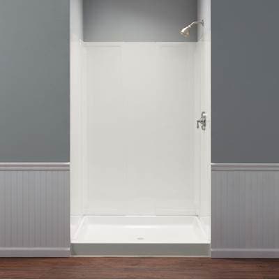 Mustee and Sons Durawall Shower Wall, White, Fits Up to 60'' Wx40.5'' D Alcove by Mustee And Sons
