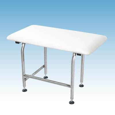 Mustee and Sons Padded Fold Down Seat with Legs, 26'', Rectangular by Mustee And Sons