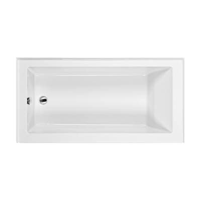 MTI Basics Basics Lh Drain Above Floor Rough Integ Skirt Air 60X36 Bi - Biscuit