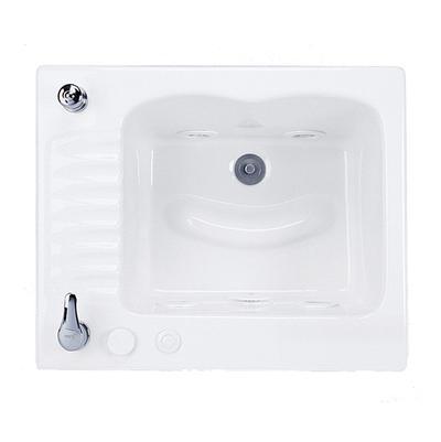 FOOT SPA 1 ACRYCLIC CXL DROP IN WHIRLPOOL CLEANING SYSTEM/CHROME VALVE - BISCUIT (28X23) by MTI Baths