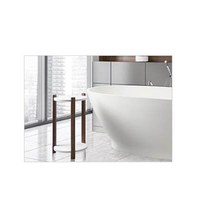 MTI Baths SIDE Table - Matte White (15x23) - White Matte by MTI Baths