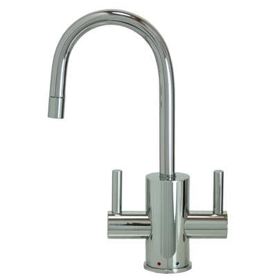 Mountain Plumbing Hot & Cold Water Faucet with Contemporary Round Body & Handles - Satin Chrome