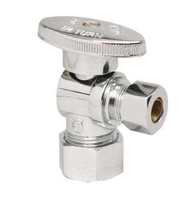 Mountain Plumbing Brass Oval Handle with 1/4 Turn Ball Valve - Lead Free - Angle (1/2'' Female...