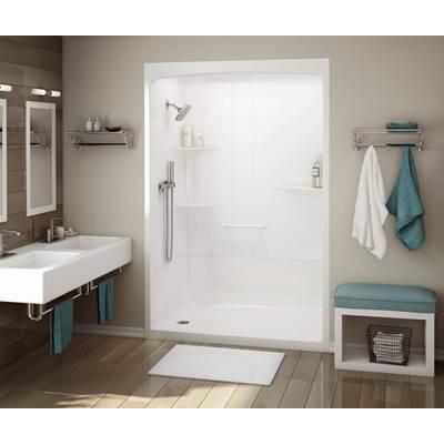 ALLIA SHR-6034 Acrylic Alcove Center Drain One-Piece Shower in White by Maax