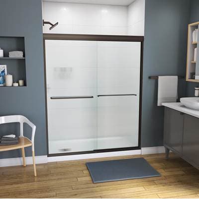Maax Kameleon 55-59 X 71 Inch 6 Mm Bypass Shower Door for Alcove Installation with Fluted Glass... by Maax