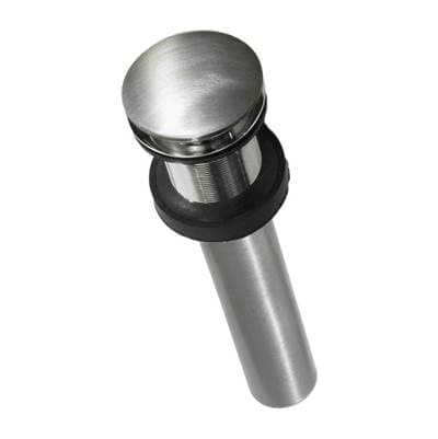 Native Trails 1.5'' Push to Seal Dome Drain - Brushed Nickel by Native Trails