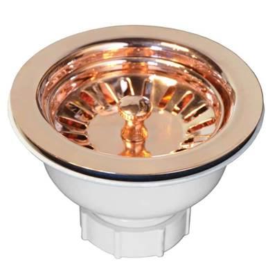 3.5'' Basket Strainer in Polished Solid Copper by Native Trails