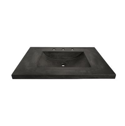 Native Trails 30'' Palomar Vanity Top with Integral Sink in Slate - 8'' Widespread Cutout by Native Trails