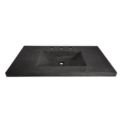 Native Trails 36'' Palomar Vanity Top with Integral Sink in Slate - 8'' Widespread Cutout by Native Trails