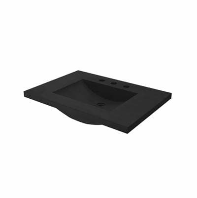 Native Trails 30'' Palomar Vanity Top with Integral Sink in Charcoal - 8'' Widespread Cutout -... by Native Trails