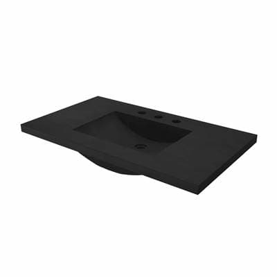 Native Trails 36'' Palomar Vanity Top with Integral Sink in Charcoal - 8'' Widespread Cutout -... by Native Trails