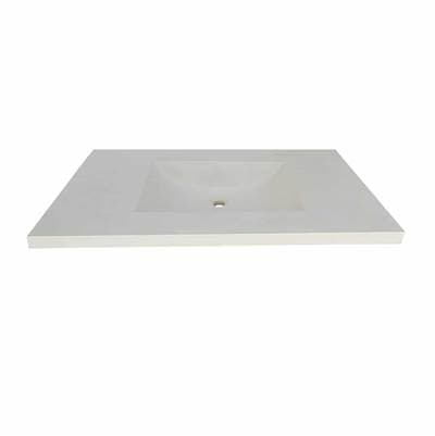 Native Trails 30'' Palomar Vanity Top with Integral Sink in Pearl - 8'' Widespread Cutout by Native Trails