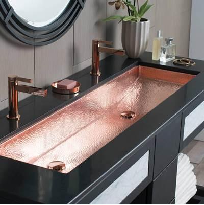Trough 48 in Polished Copper