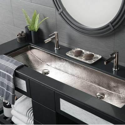 Trough 48 in Polished Nickel by Native Trails