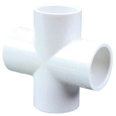 Nibco 420-010 1 Slip Cross Pvc 40 - White by Nibco
