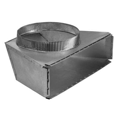 Broan Nutone 10-Inch Round Rear Transition for Range Hoods and Bath Ventilation Fans - Galvanized by Broan Nutone