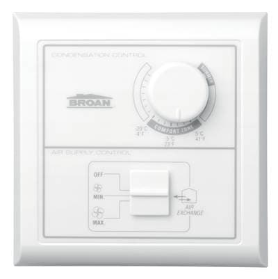 Broan Nutone Central Control W/dehumidistat, Off-low-high Rocker Switch. Low Voltage