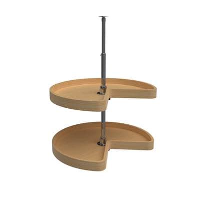 Rev-a-shelf Wood Kidney 2-Shelf Lazy Susans for Corner Base Cabinets - Natural Maple by Rev-A-Shelf