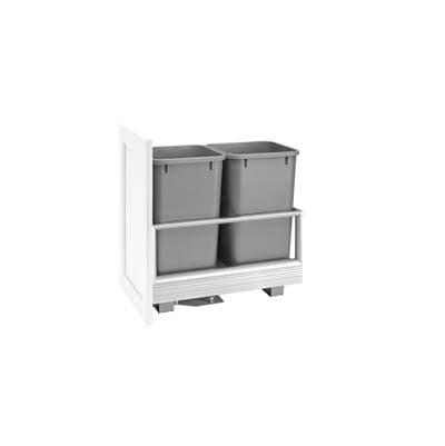 Rev-a-shelf Aluminum Pull Out Trash/waste Container with Soft Open/close by Rev-A-Shelf