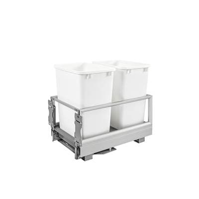 Rev-a-shelf Aluminum Pull Out Trash/waste Container with Soft Open/close by Rev-A-Shelf