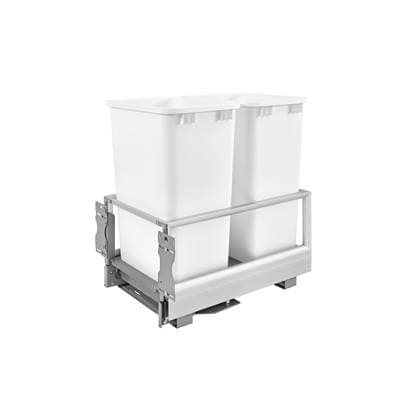 Rev-a-shelf Aluminum Pull Out Trash/waste Container for Full Height Cabinet with Soft Open/close... by Rev-A-Shelf