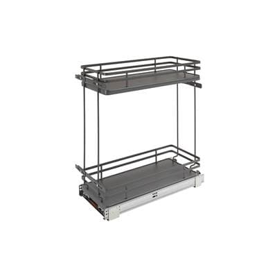 Rev-a-shelf Two-tier Sold Surface Pull Out Organizers W/soft Close - Orion Gray by Rev-A-Shelf