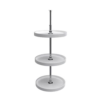 Rev-a-shelf Polymer Full-circle 3-Shelf Lazy Susans for 38'' H Corner Wall Cabinets - White by Rev-A-Shelf