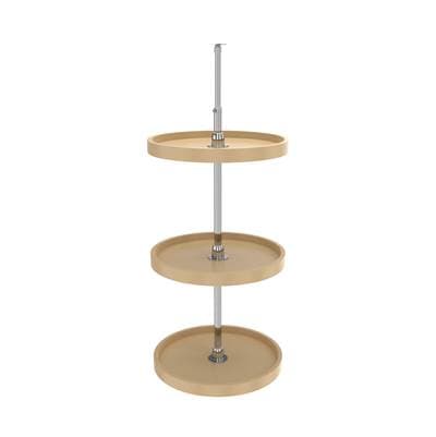 Rev-a-shelf Polymer Full-circle 3-Shelf Lazy Susans for 38'' H Corner Wall Cabinets - Almond by Rev-A-Shelf