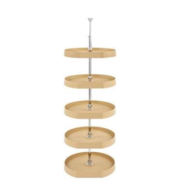 Rev-a-shelf Polymer D-shape 5-Shelf Lazy Susans Only (no Post Included) - Almond by Rev-A-Shelf
