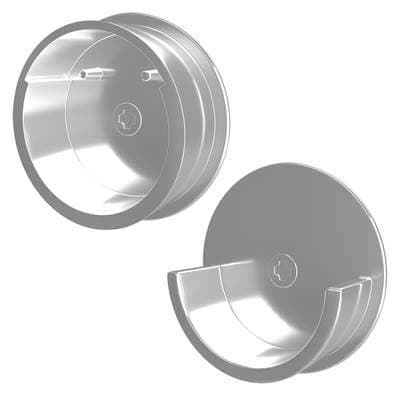 Rev-a-shelf Closet Rod End Caps for Sidelines CRSL Closet Rods - Chrome by Rev-A-Shelf