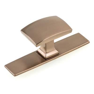 Richelieu America Transitional Metal Wardrobe Knob and Backplate - 2245 - Champagne Bronze by Richelieu America