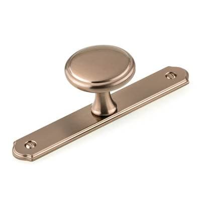 Richelieu America Transitional Metal Wardrobe Knob and Backplate - Champagne Bronze by Richelieu America