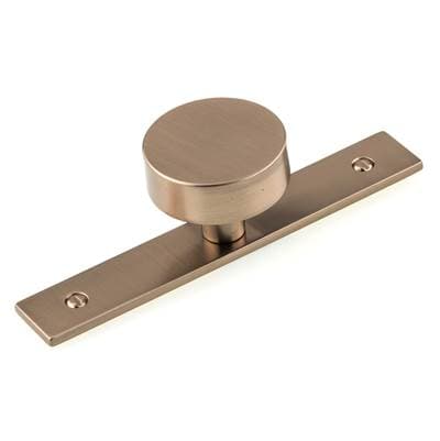 Richelieu America Contemporary Metal Wardrobe Knob and Backplate - Champagne Bronze by Richelieu America