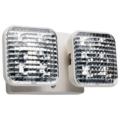 Satco Remote Emergency Light, Low-voltage Backup, Dual Head - White by Satco