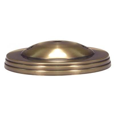 Satco Antique Brass Smooth Vintage Canop by Satco