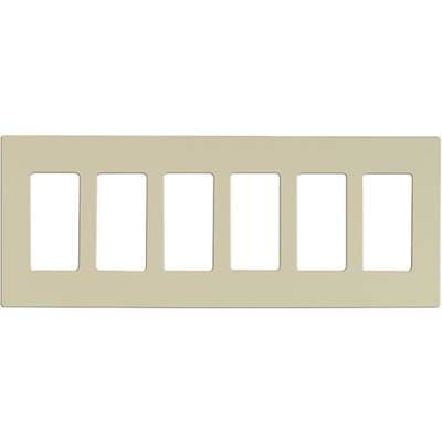 Satco Claro 6 Gang Wallplate Al by Satco