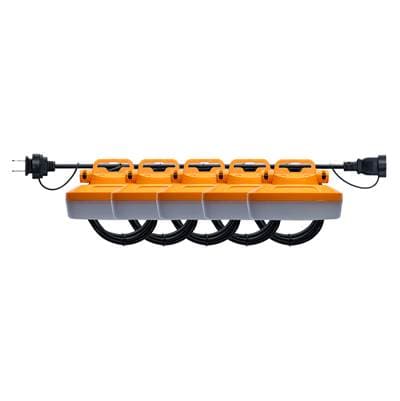 Satco 60 Watt LED High-lumen Industrial/commercial String Light; 5 Interconnected Lamps; 5000K;... by Satco