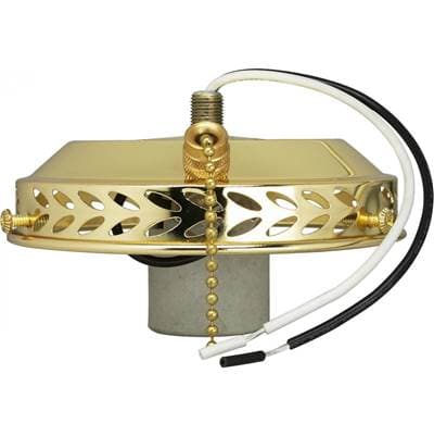 Satco Brass Fin Wired Fan Kit Candel by Satco