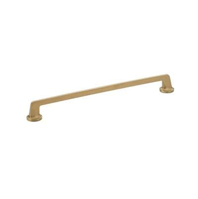 Schaub and Company Pull, Round Bases, Brushed Bronze, 12'' Cc by Schaub And Company