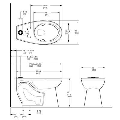ST2029A-BPL CLOSET ASM FM ADA TS UNIVER by Sloan