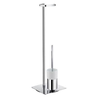 OUTLINE Toilet Roll Holder Free Standing / Toilet Brush incl. Container by Smedbo