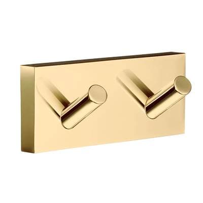 Smedbo House Double HOOK - Polished Brass by Smedbo