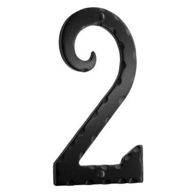 Smedbo Decorative Wrought Iron 6'' House Numeral 2 - Black by Smedbo