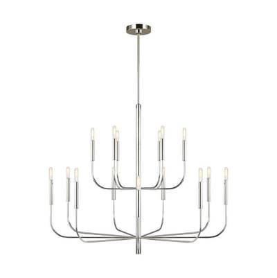 Brianna Large Chandelier in Polished Nickel Bulb(s) Not Included by Visual Comfort Studio Collection