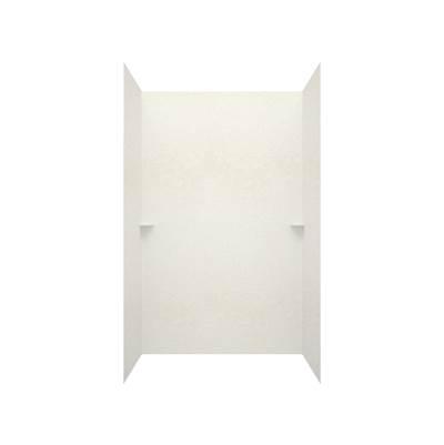 SK-484896 48 x 48 x 96 Swanstone Smooth Glue up Shower Wall Kit in Tahiti White by Swan