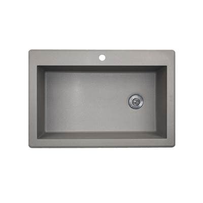 Swan Qzsb-3322 22 X 33 Granite Drop in Single Bowl Sink - Metallico by Swan