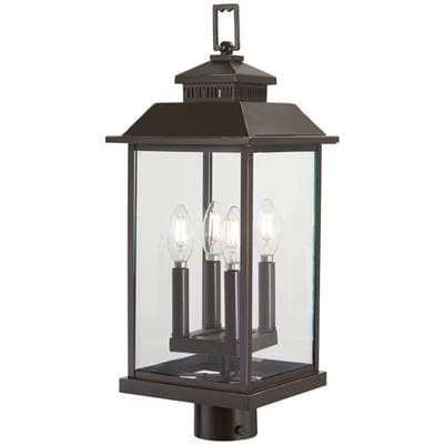 The Great Outdoors 4 Light Post Mount - Oil Rubbed Bronze Gold by The Great Outdoors