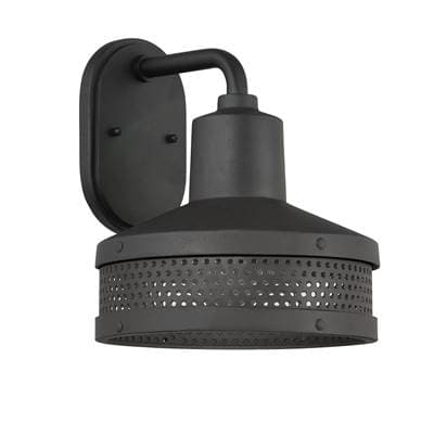 The Great Outdoors Abalone Point 1-Light Sand Coal Outdoor Wall Mount by The Great Outdoors