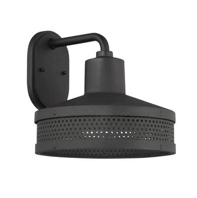 The Great Outdoors Abalone Point 1-Light Sand Coal Outdoor Wall Mount by The Great Outdoors