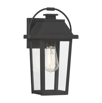 The Great Outdoors Branwyn 13'' High 1-Light Outdoor Wall Lantern - Sand Coal Black by The Great Outdoors